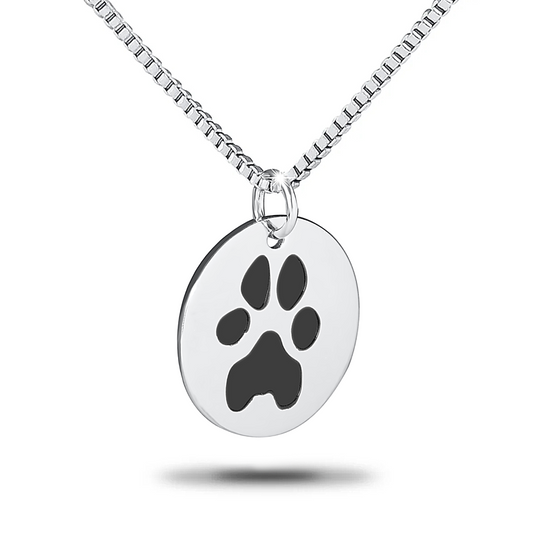 Olive Custom Paw Print Circle